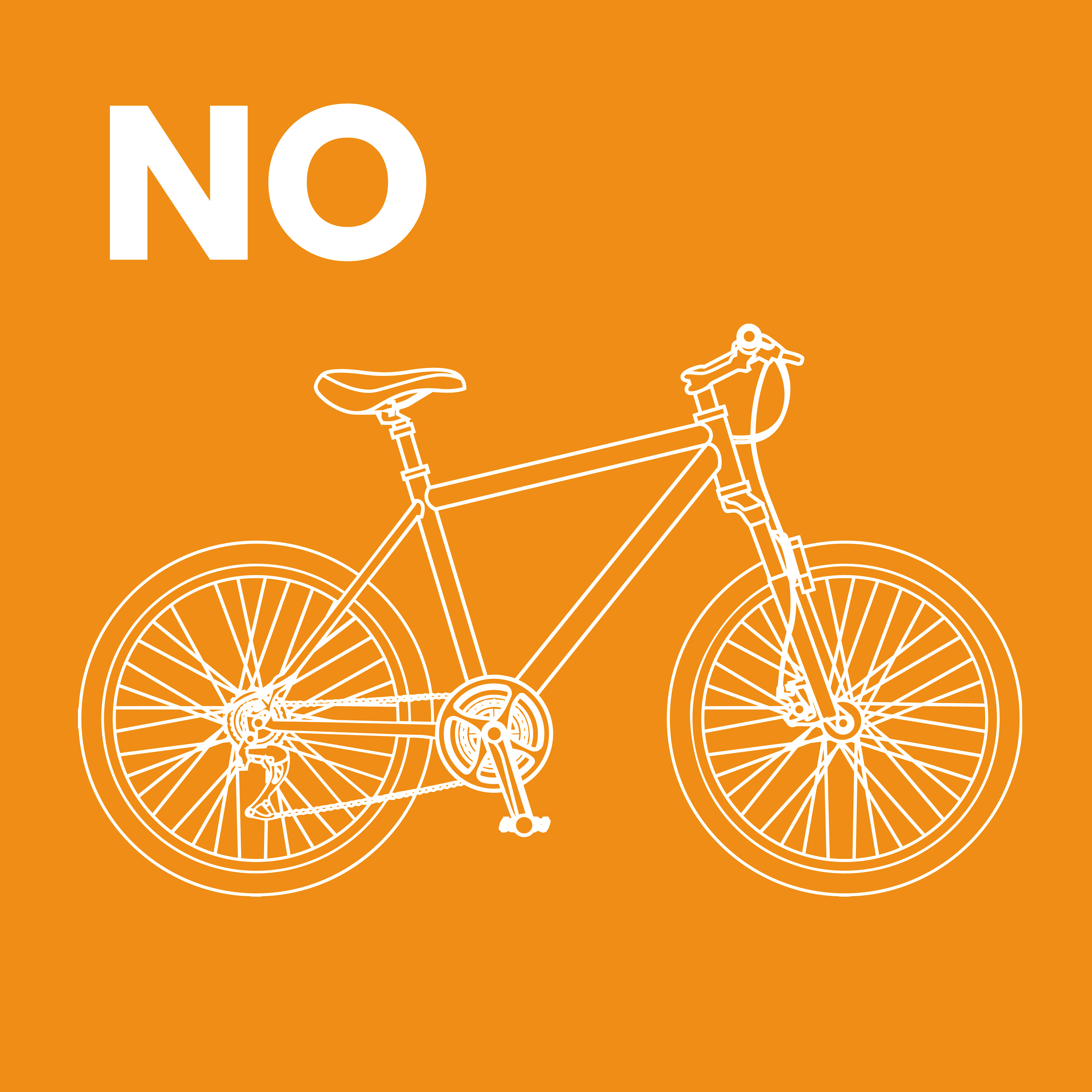 Bike without drop handlebars